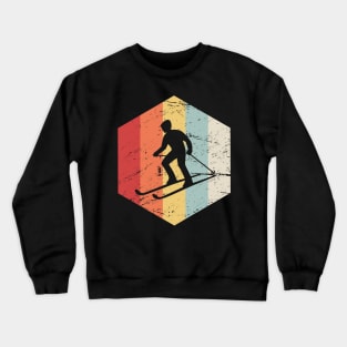 Retro 70s Winter Sports Ski Icon Crewneck Sweatshirt